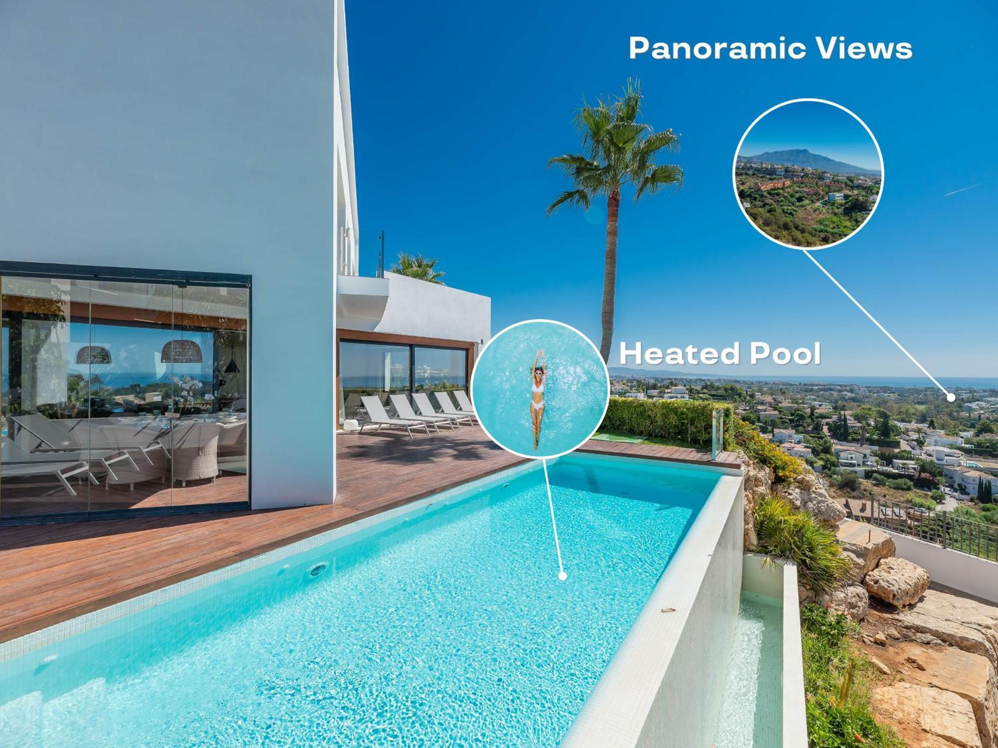 Vacation Marbella I Villa Paraiso The View, Infinity Heated Pool, Sea View, 24-7 Security, Golf Courses Estepona Zewnętrze zdjęcie